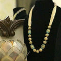 Ishhaara Light Blue Chid Moti Multi Stone Necklace