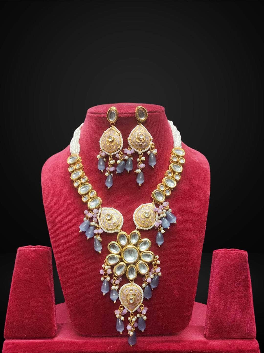 Ishhaara Mesmerizing Kundan Meenakari Necklace Set