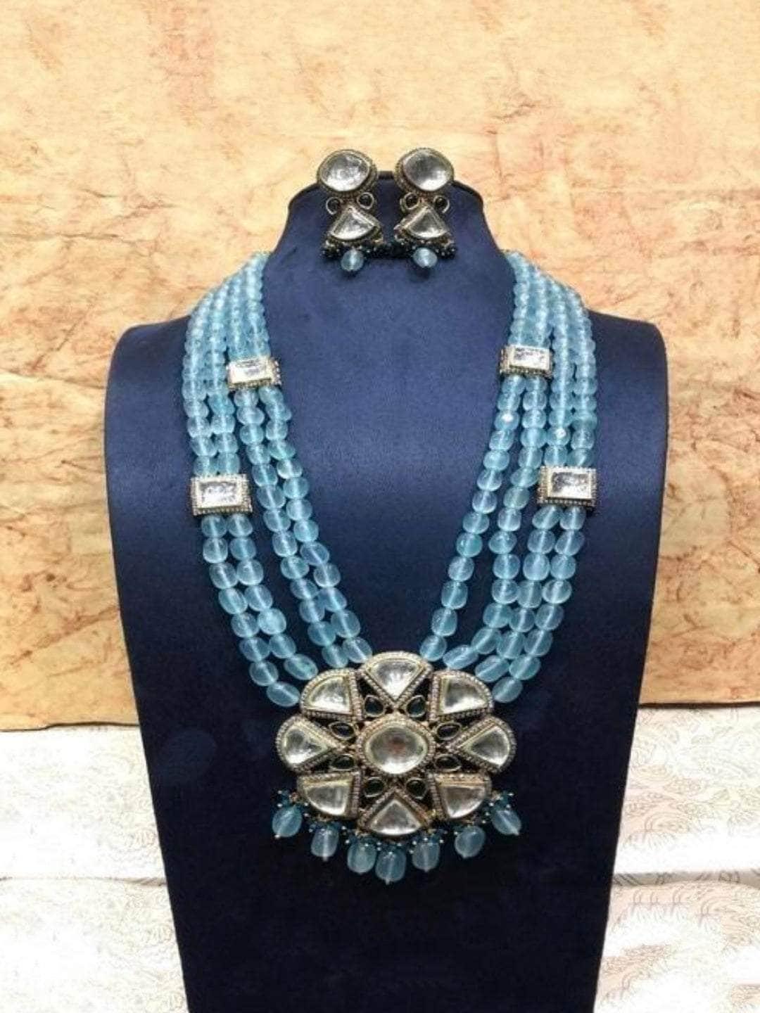 Ishhaara Polki Big Pendant Necklace