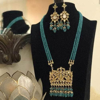 Ishhaara Rectangular Kundan Pendant Necklace