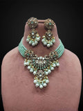 Ishhaara Royal Kundan Studded Beaded Necklace Set