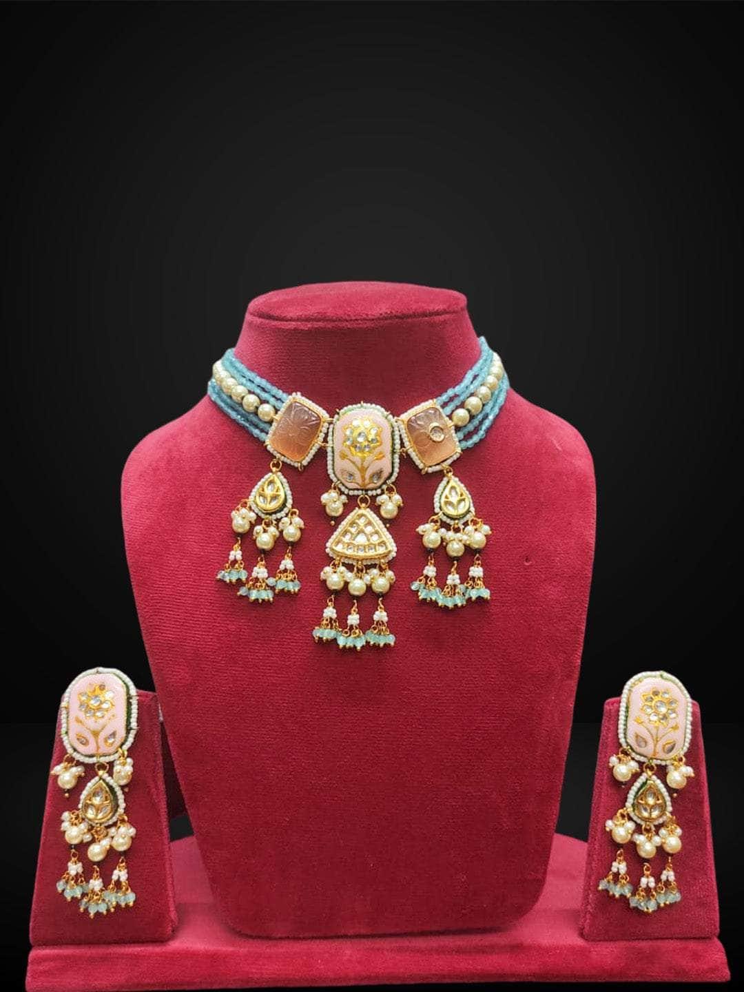 Ishhaara Victorian Kundan Beaded Choker Set