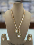 Ishhaara Light Green Asymmetric Stylish Polki Kundan Necklace