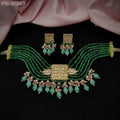 Ishhaara Crystal Beaded Choker Necklace Set