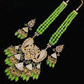 Ishhaara Light Green Inverted Mango Pendent Necklace