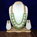 Ishhaara Long Twist Big Pearl Necklace And Earring Set