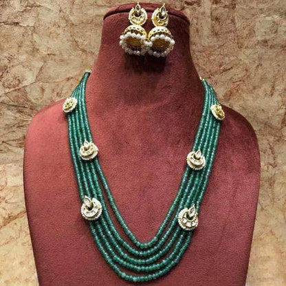 Ishhaara Onex Multi Drop Motif Necklace With Jumki