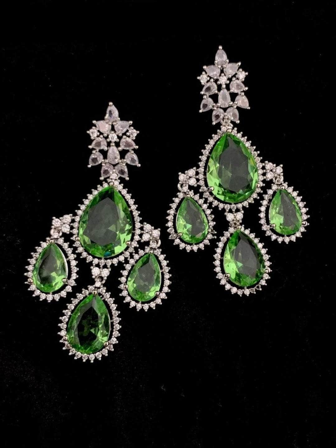 Ishhaara Light Green Purity Charm Earring