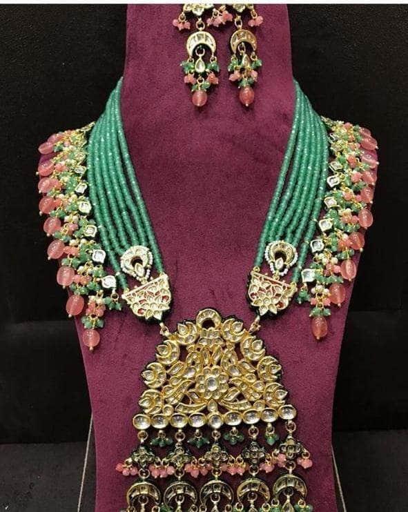 Ishhaara Triangular Pendant Rani Haar