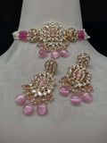 Ishhaara Light Pink Bridesmaids Kundan Choker Set