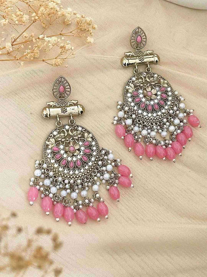 Ishhaara Kundan Long Designer Chandbali Earrings