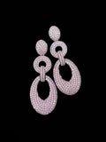 Ishhaara Light Pink Link Drop Earrings