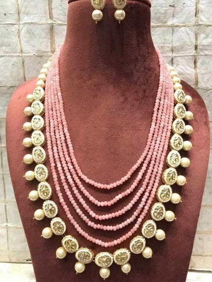 Ishhaara Long Onyx Kundan Necklace