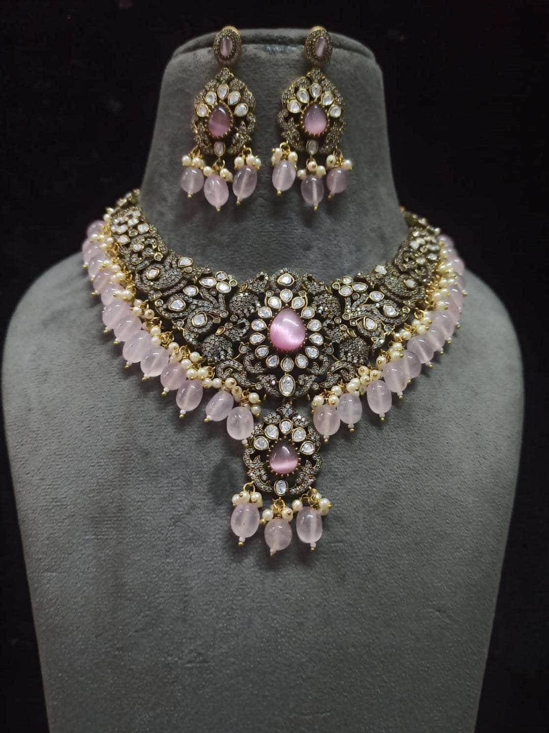 Ishhaara Victorian Necklace With Danglings