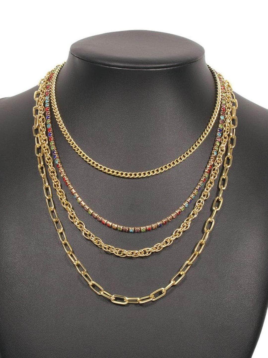 Ishhaara Link Multi Layer Necklace Set