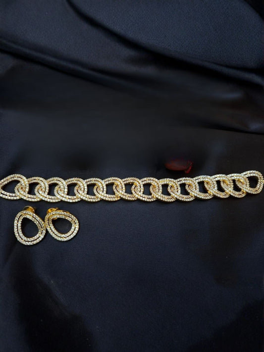 Ishhaara Linked Chain Zircon Necklace