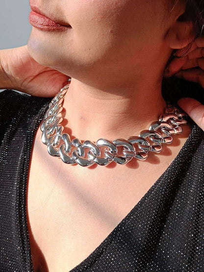 Ishhaara Lock Chain Statement Necklace