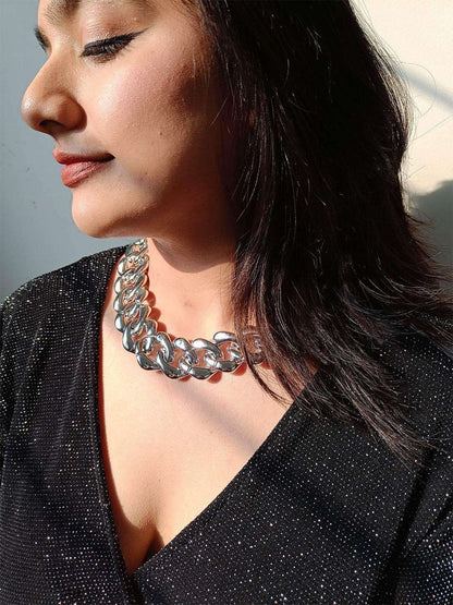 Ishhaara Lock Chain Statement Necklace