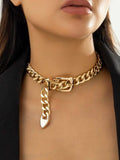 Ishhaara Lock Shaped Choker Necklace