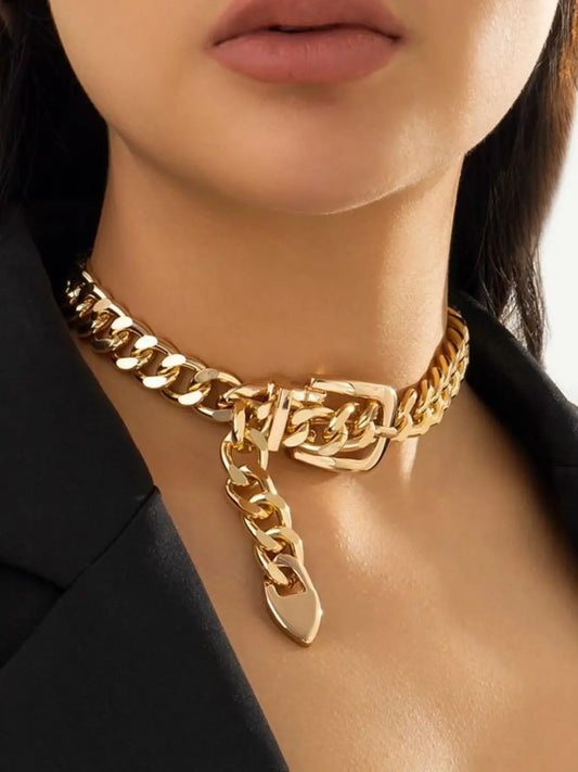 Ishhaara Lock Shaped Choker Necklace