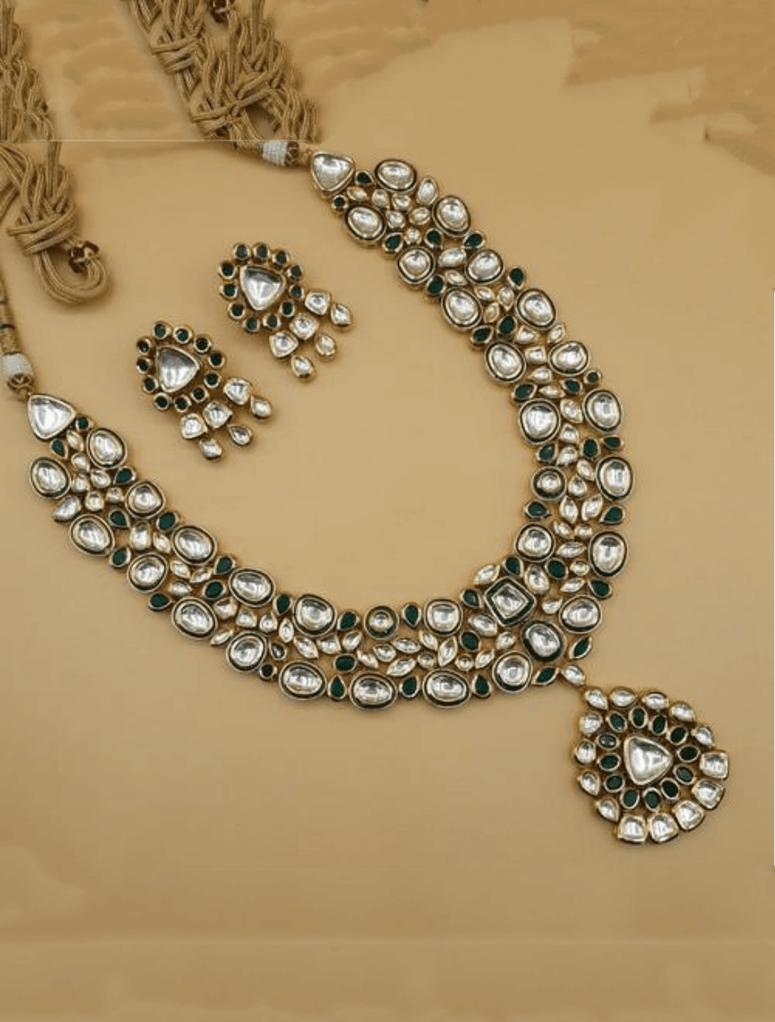 Ishhaara Long Kundan Heavy Set