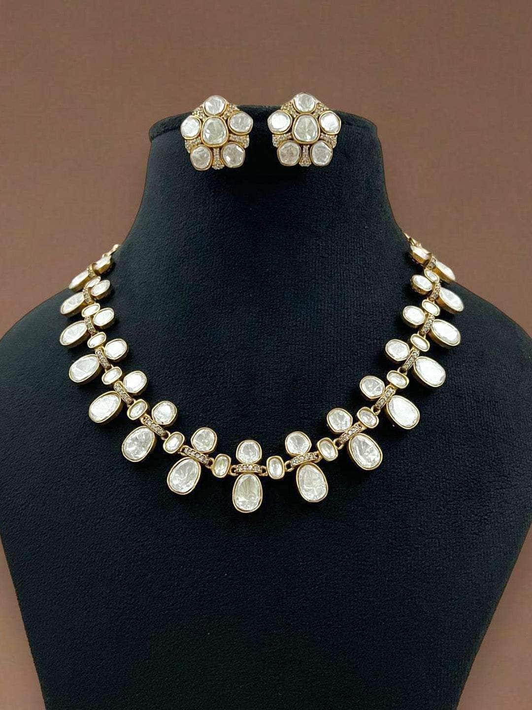 Ishhaara Long Kundan Pearl Necklace Set