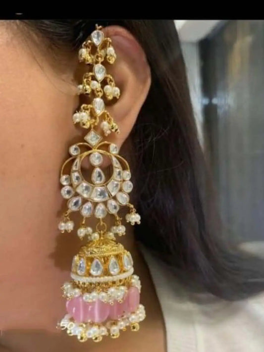 Ishhaara Long Pearl Jhumka Earrings