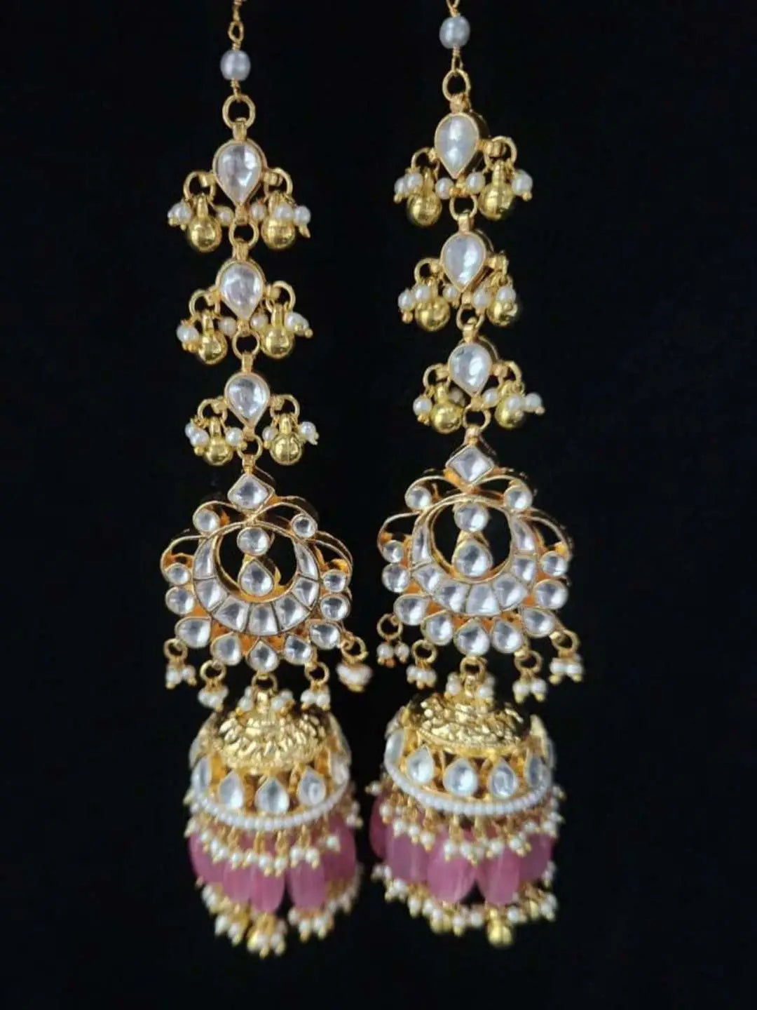Ishhaara Long Pearl Jhumka Earrings
