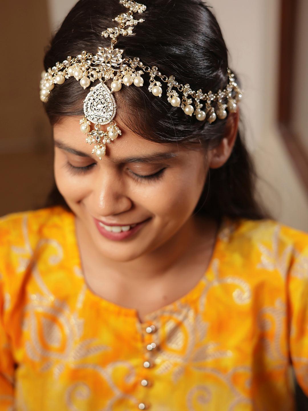 Ishhaara Lotus Motif Sheesh Phool