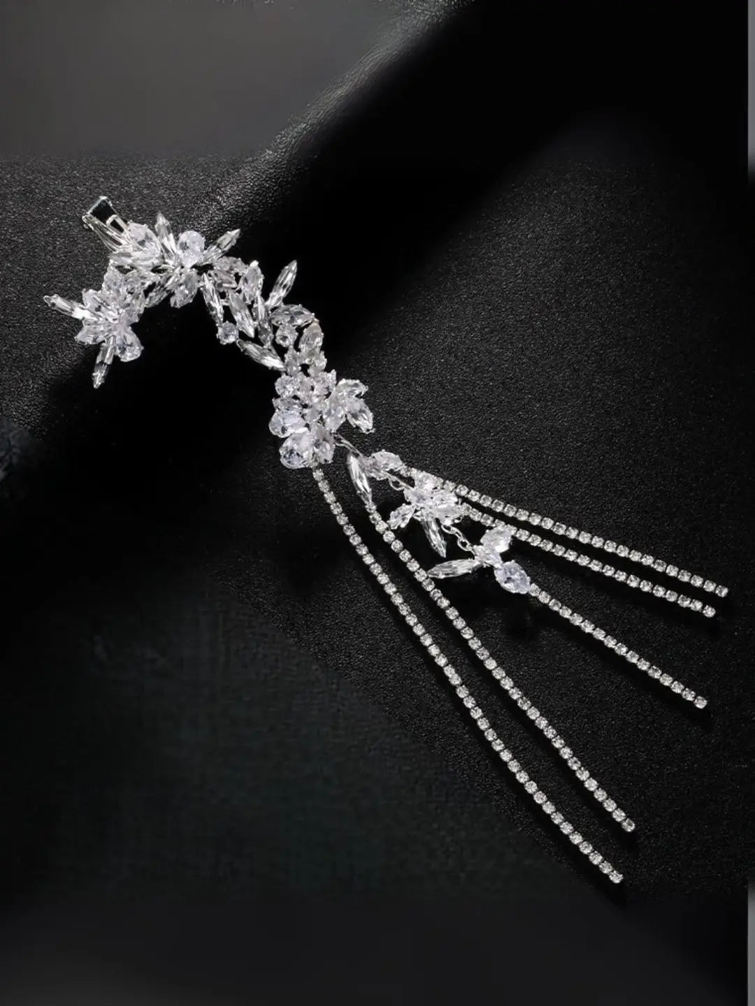 Ishhaara Lunar Stone Tassel Ear Cuff
