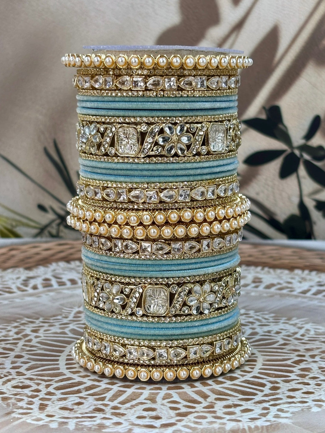 Ishhaara Luxury Purple Kundan Bangles - beautifully crafted traditional Indian jewelry with intricate designs and premium stones - view 10