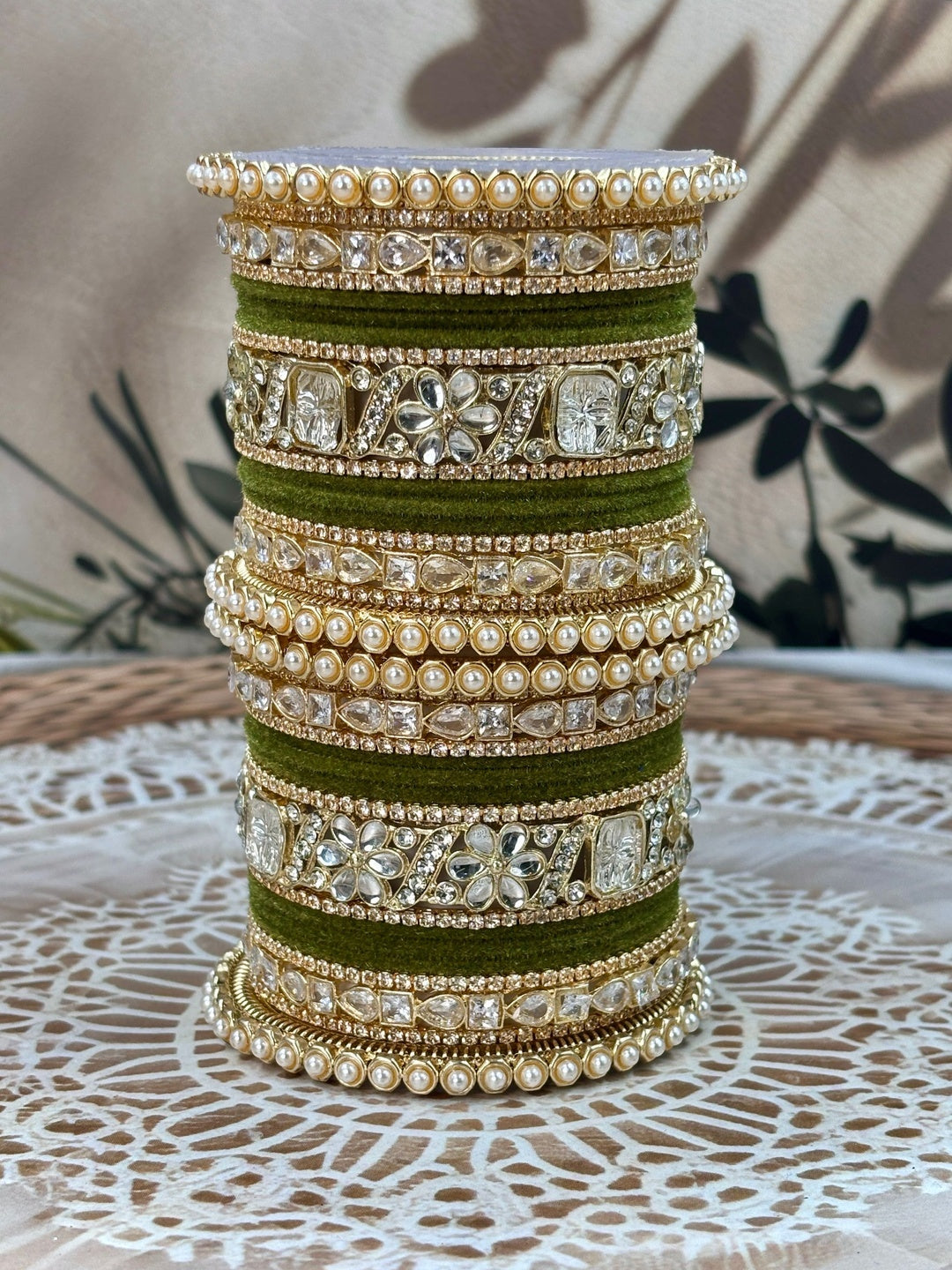 Ishhaara Luxury Purple Kundan Bangles - beautifully crafted traditional Indian jewelry with intricate designs and premium stones - view 3