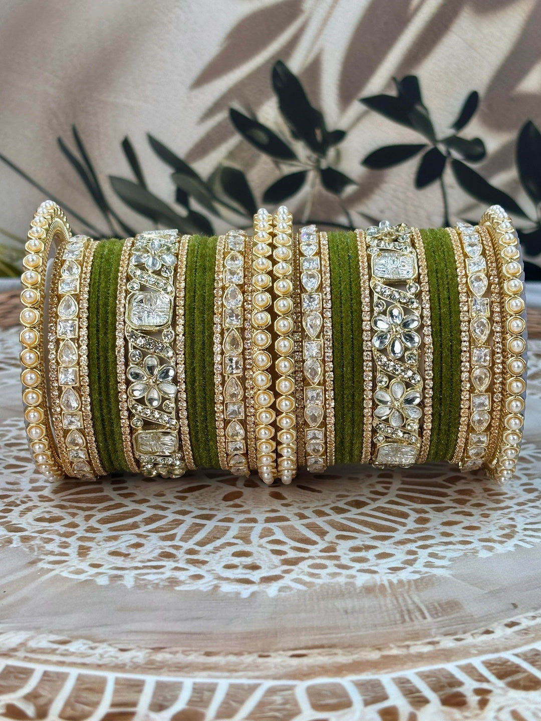 Ishhaara Luxury Purple Kundan Bangles - beautifully crafted traditional Indian jewelry with intricate designs and premium stones - view 4