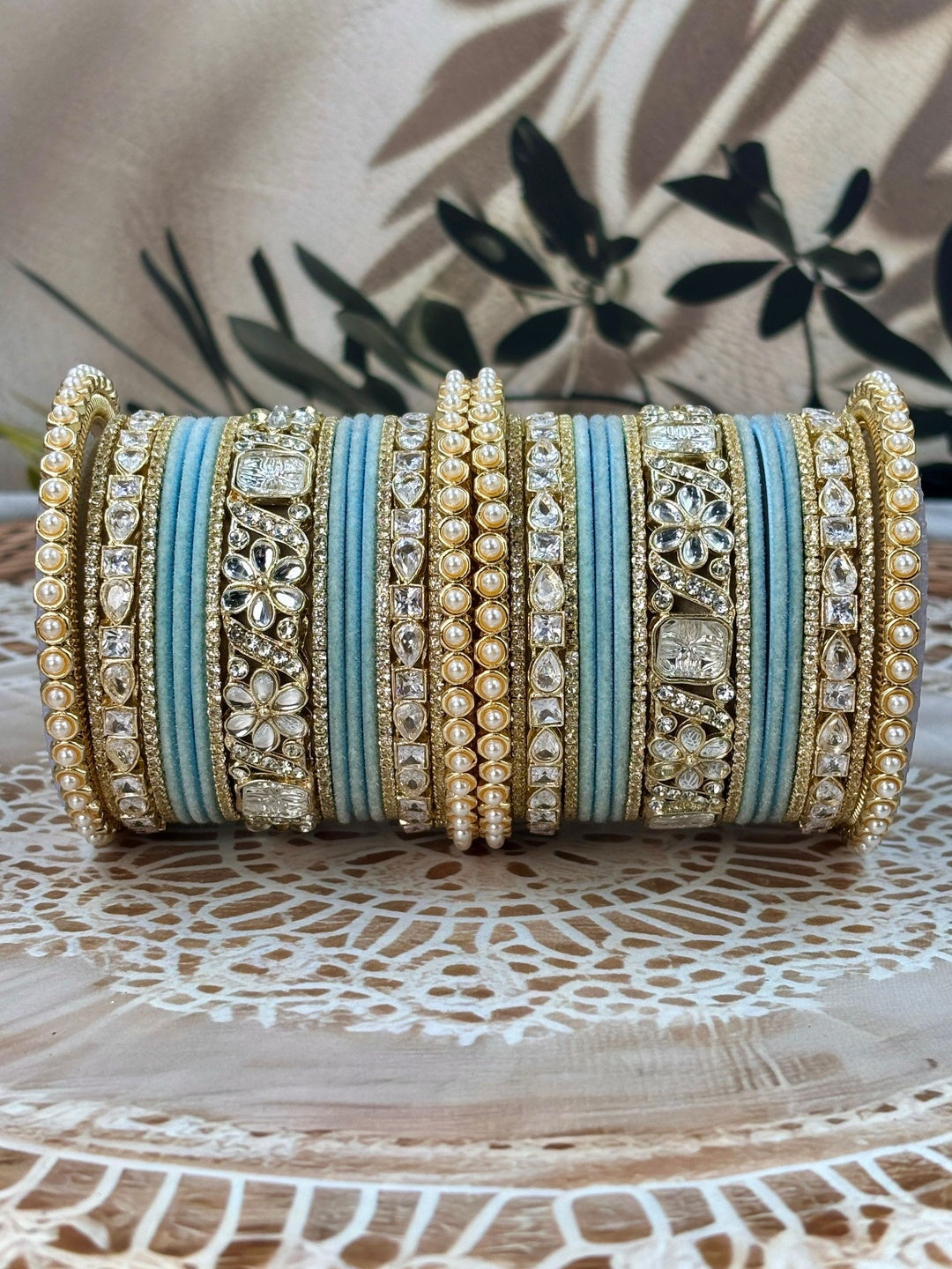 Ishhaara Luxury Purple Kundan Bangles - beautifully crafted traditional Indian jewelry with intricate designs and premium stones - view 9