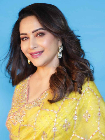 Madhuri Dixit In Polki Stone Ad Earring