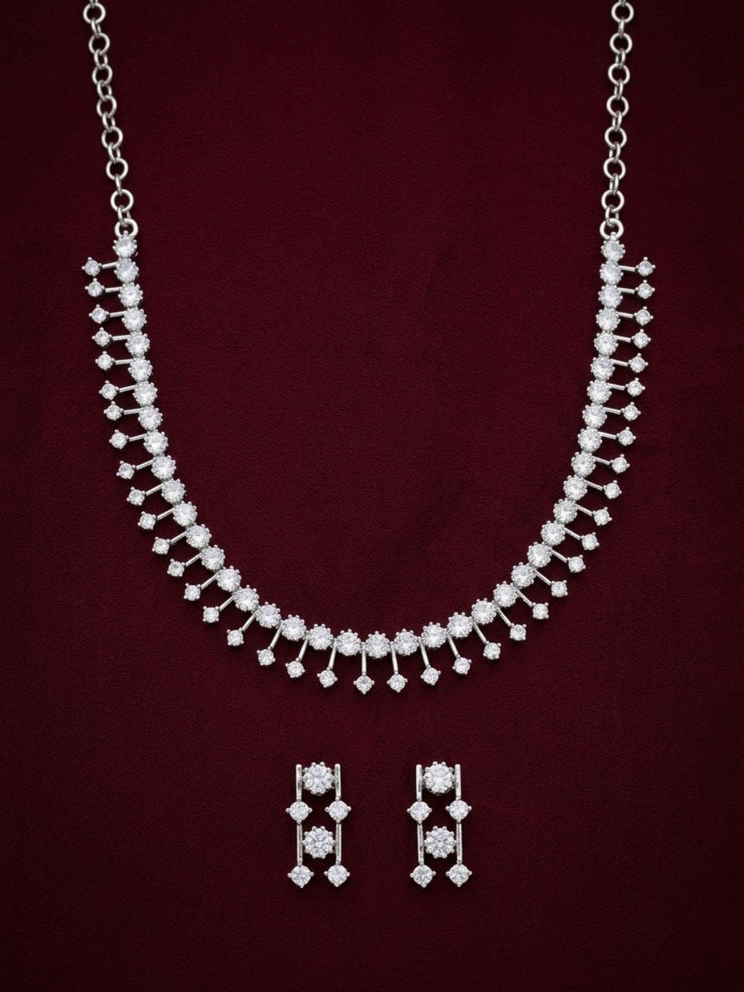Ishhaara Magnificent American Diamond Necklace