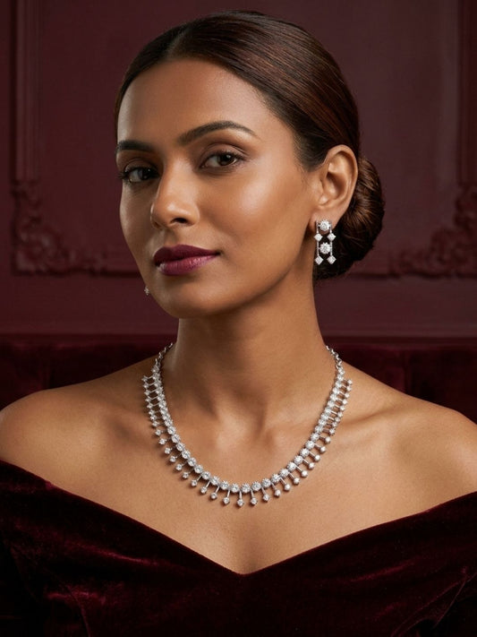 Ishhaara Magnificent American Diamond Necklace