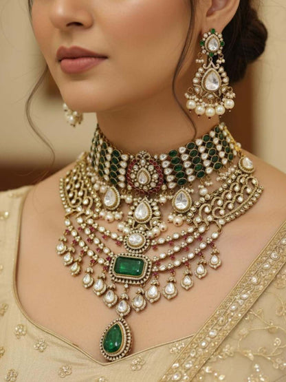 Ishhaara Maharani Amarat Polki Kundan Statement Necklace Set