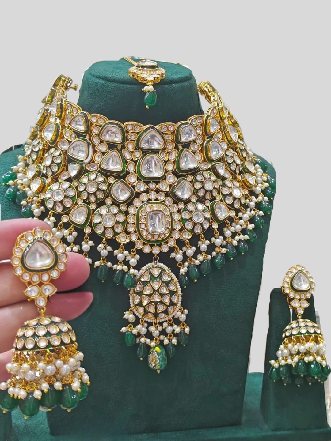 Ishhaara Maharani Polki Bridal Jewellery Set