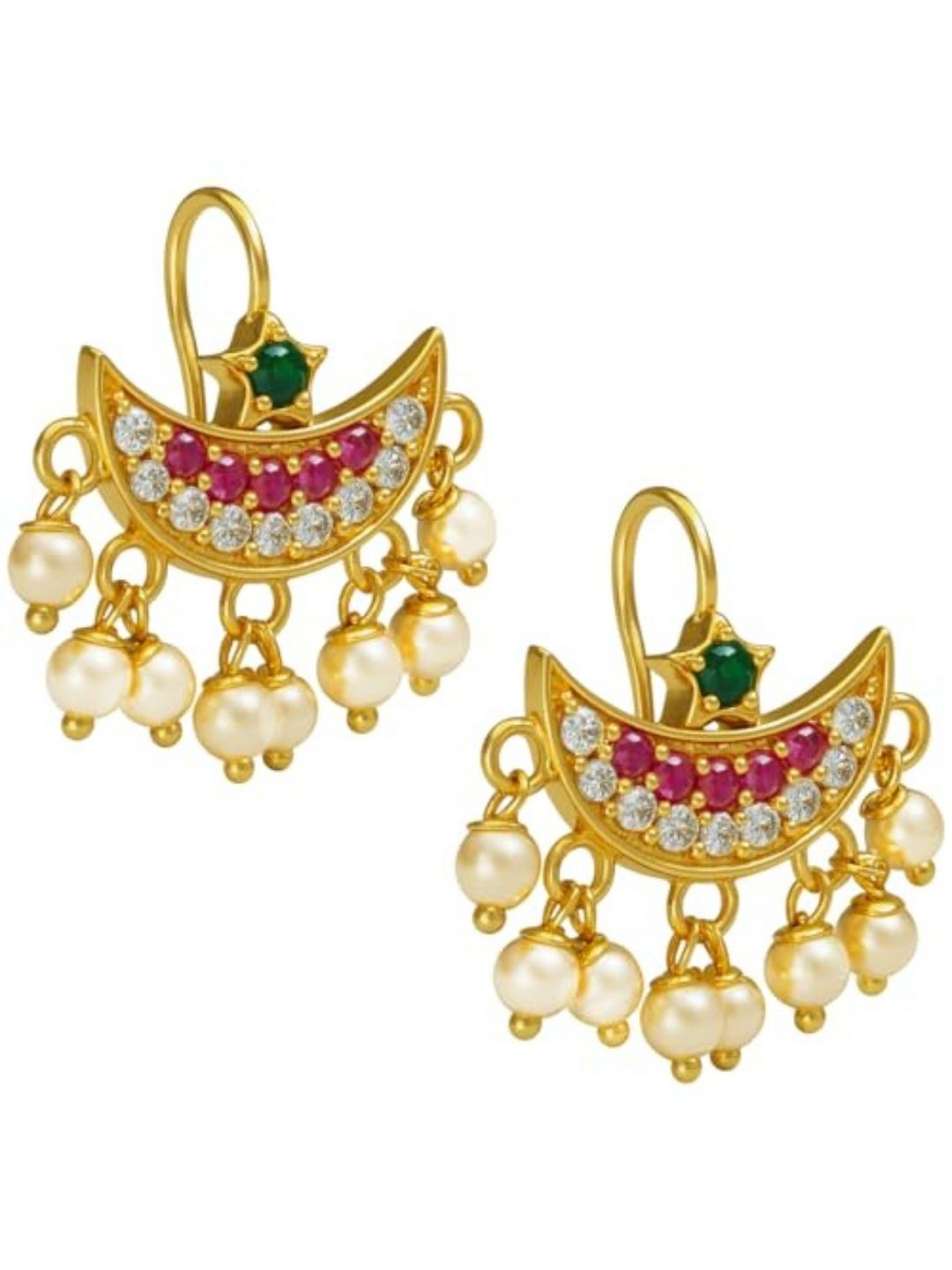 Ishhaara Maharashtrian Traditional Press Bugadi Clip On Earrings