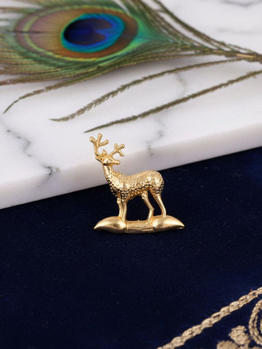 Ishhaara Majestic Gold Deer Brooch