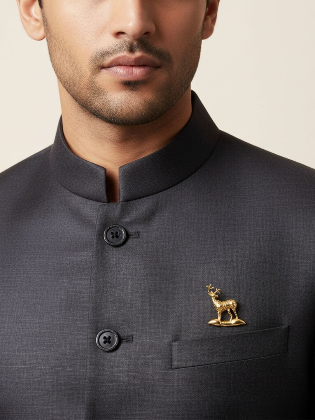 Ishhaara Majestic Gold Deer Brooch