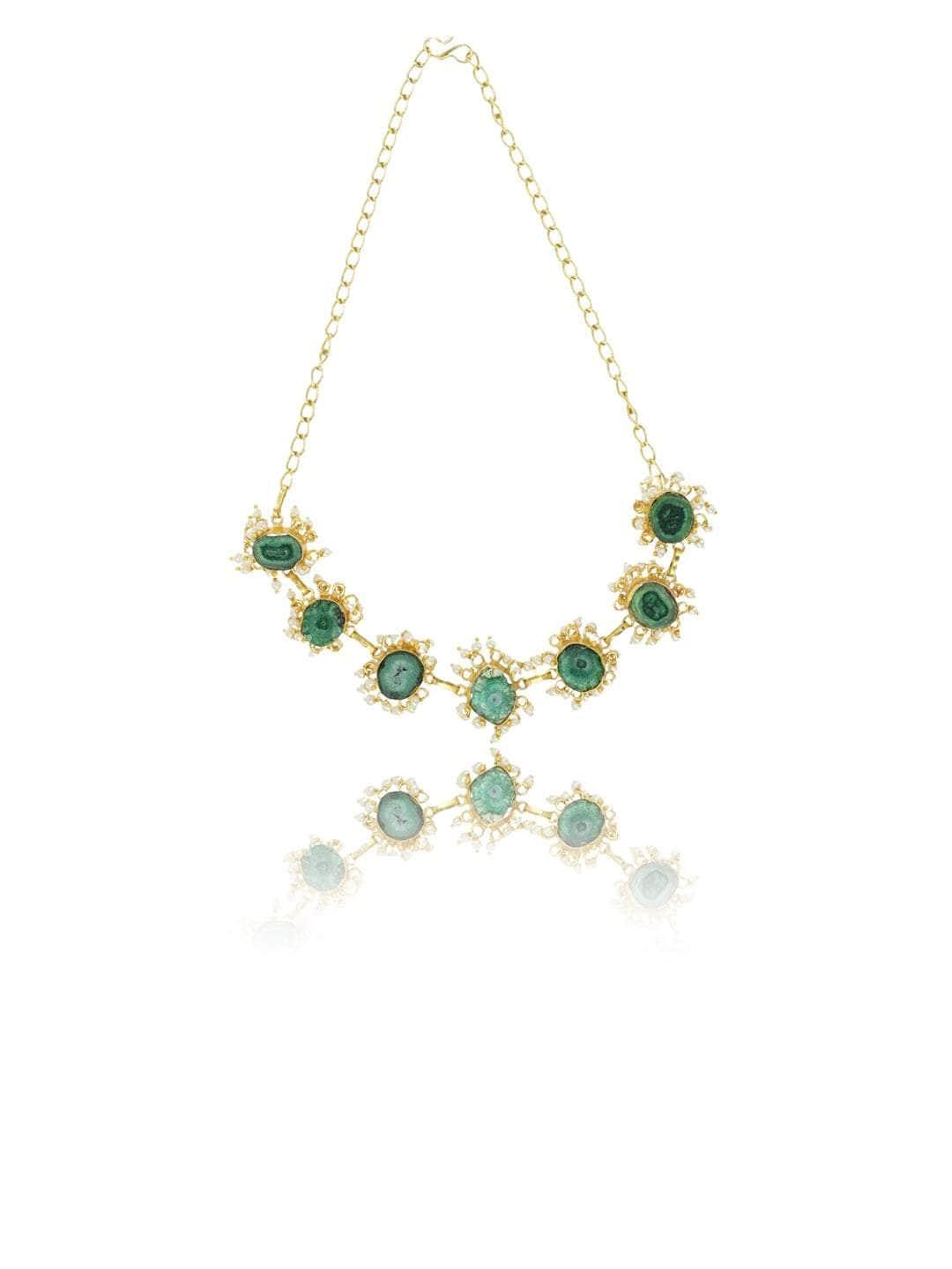 Ishhaara Malachite Choker Green