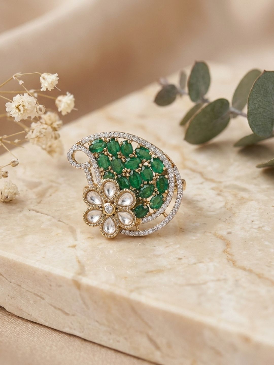 Ishhaara Manga Designed Statement Ring