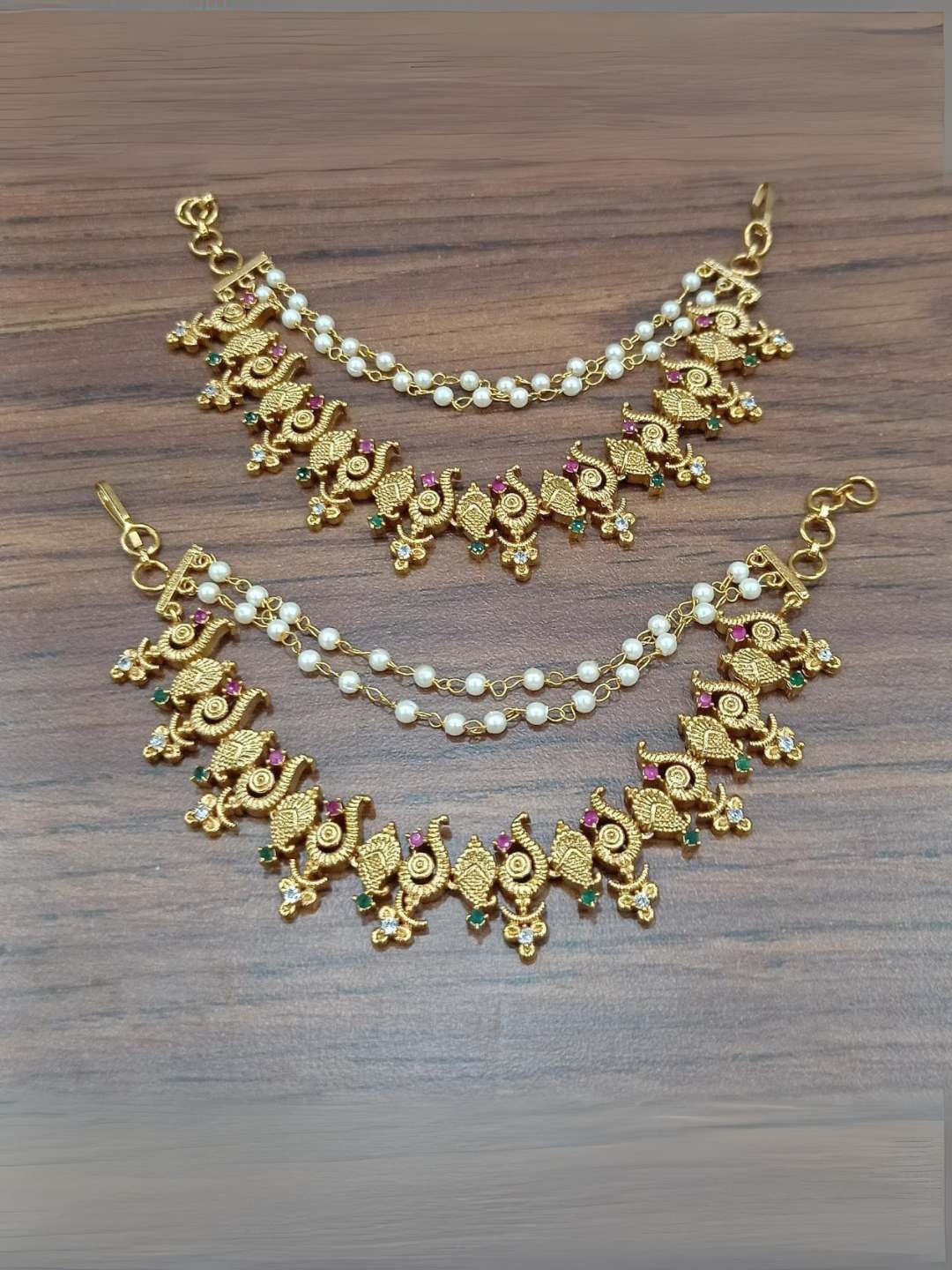 Ishhaara Mango Triple Layer Earchain