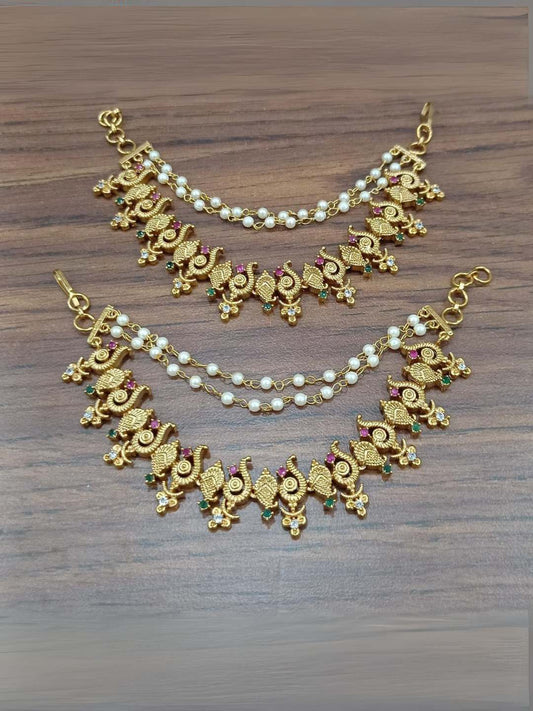 Ishhaara Mango Triple Layer Earchain