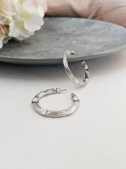 Ishhaara Mansi Ugale In Delicate Huggie Silver Hoop