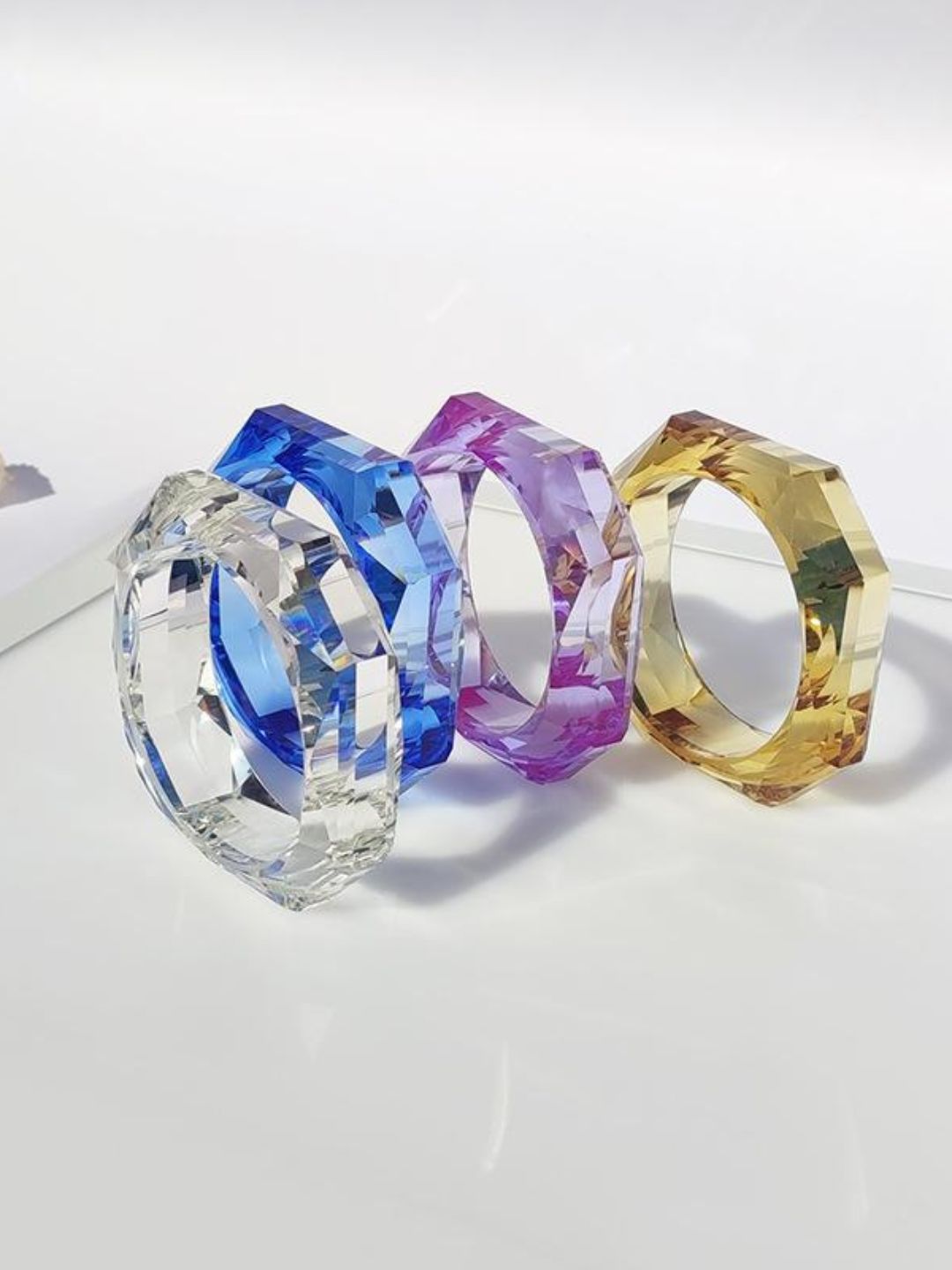 Ishhaara Marble Pattern Square Geometric Resin Bangle