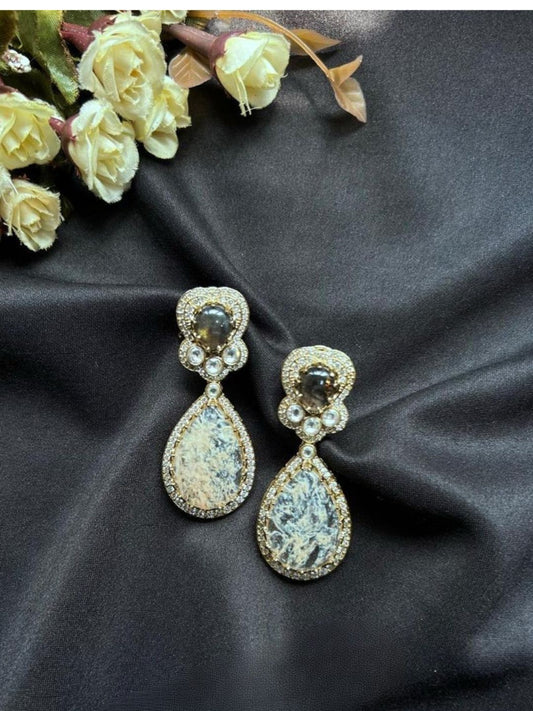 Ishhaara Marble Stone Dangler Earrings