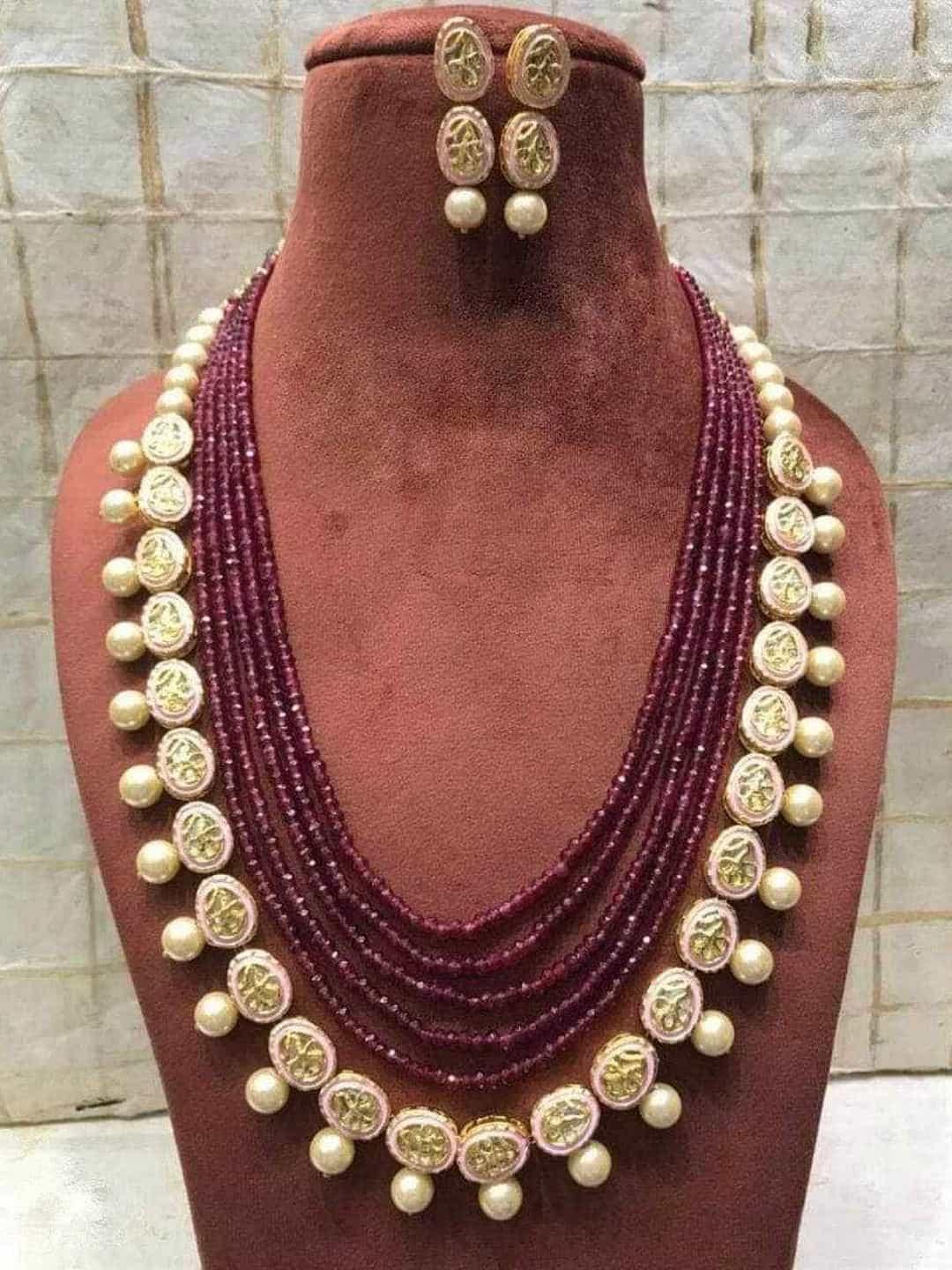 Ishhaara Long Onyx Kundan Necklace